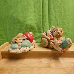 Pendelfin Stonecraft Bunny Rabbit DODGER & BARREL BOY - Lot of 2 READ